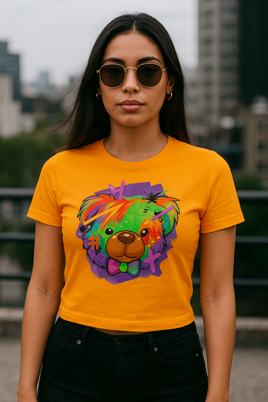 Women's Money Bear T-Shirt (cropped)